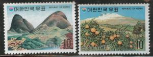 Korea Scott 853-854 MNH** 1973 tourism set