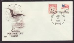 US J104 Postage Due Artcraft U/A FDC