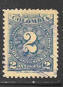 Columbia Antioquia 132: 2c Numeral, used, F-VF