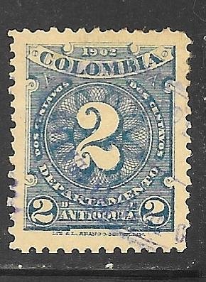 Columbia Antioquia 132: 2c Numeral, used, F-VF