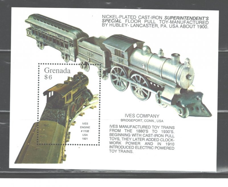 GRENADA   1992   TRAINS  #2112   MNH