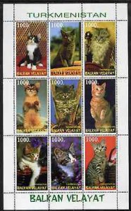 BALKAN VELAYET - 1999 - Cats #2 - Perf 9v Sheet - M N H - Private Issue