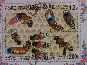 KOREA STAMP:2005-LOVELY KOREAN BEES CTO-NH- MINI SHEET