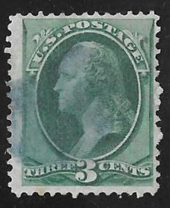 207 3 cents Fancy Cancel Washington Stamp used AVG