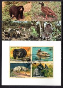 UN Vienna 287a Animals Maxi Card UN Postal Admin U/A FDC 