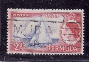 Bermuda-Sc #146-used-2p red & ultra-QEII-1953-58-