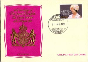 Worldwide First Day Cover, Royalty, Ascension