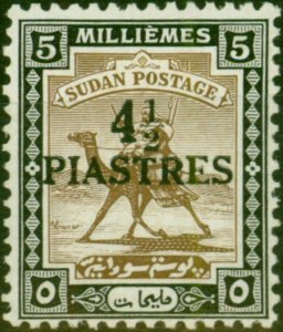 Sudan 1940 4 1/2p on 8p Emerald & Black SG80 Fine MM