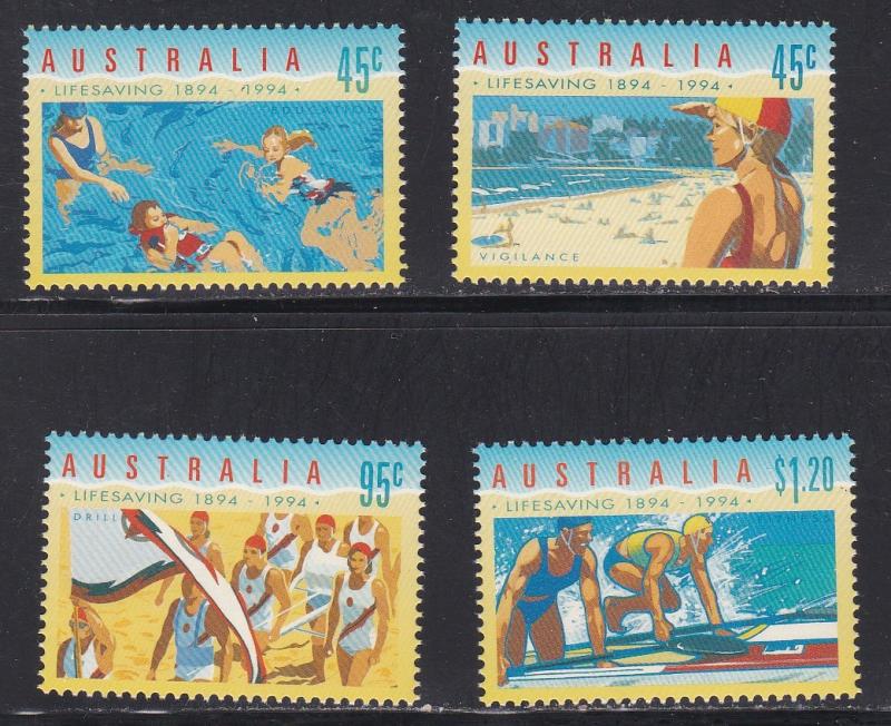 Australia # 1361-1364, Royal Life Saving Society Centennial, NH, 1/2 Cat.