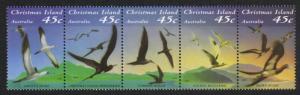 Christmas Island #349a-e mint set Birds issued 1993