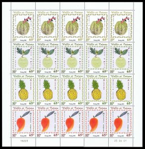 Wallis and Futuna Children's Fruit Paintings 4v Full Sheet 2001 MNH