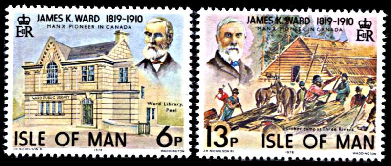 Isle of Man 137-138, MNH, James K. Ward