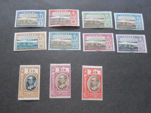 French Ubangi-Shari 1930 Sc J12-22 set MH