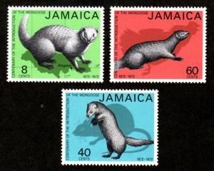 Jamaica 366-368 Mint NH Mongoose!