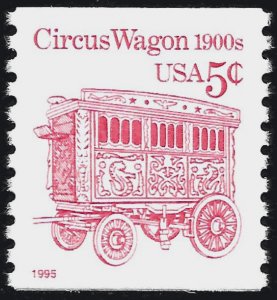 Scott 2452D   5¢ Circus Wagon Coil Single, MNH