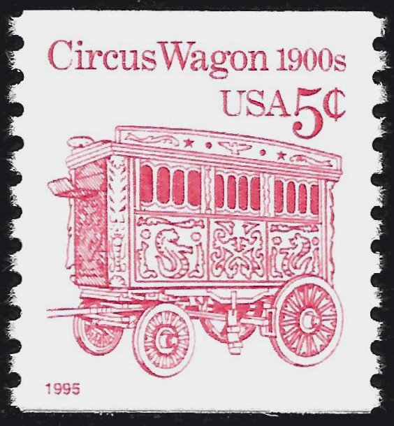 Scott 2452D   5¢ Circus Wagon Coil Single, MNH