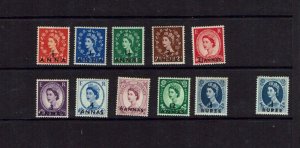 British Postal Agencies, Eastern Arabia: 1952, Queen Elizabeth II, MLH set