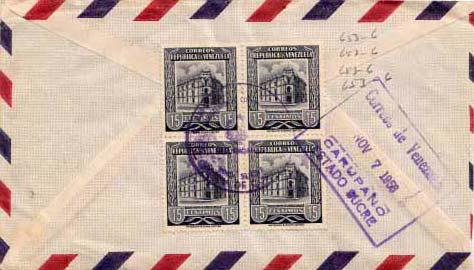 Venezuela, Airmail, Auxiliary Markings