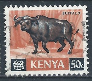 Kenya 1966 - 50c Buffalo - SG26 used