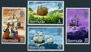 Bermuda 280-283,MNH.Michel 269-272. Voyage of Sir George Somers,1971.Ships.