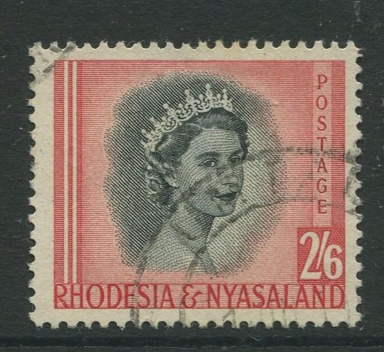 Rhodesia & Nyasaland -Scott 152 - QEII Definitive -1954 - FU Single  2/6p Stamp