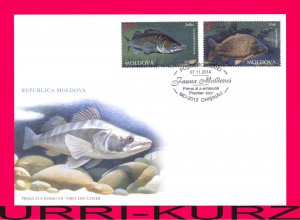 MOLDOVA 2014 Nature Fauna Fish Zander & Carp Sc840-841 Mi885-886 FDC