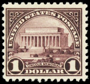 571, Mint $1 F/VF NH - Nice & Fresh - Lincoln Memorial -*- Stuart Katz