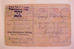 GERMAN BAVARIA POW JUNE 1917 TO ENGLAND 39/80