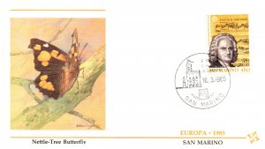 San Marino, Worldwide First Day Cover, Butterflies, Music