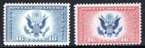 US Stamp Scott #CE1-CE2, 16c 1934 Air Mail Special Delivery, OG, MNH