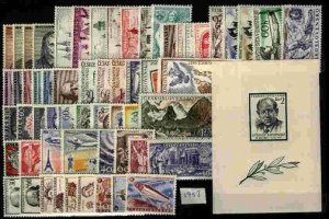 Czechoslovakia 1957    MNH Year set