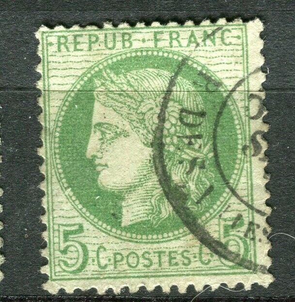 FRANCE; 1870s early classic Ceres issue fine used Shade of 5c. value