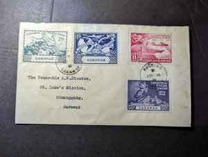 1950 British Sarawak Cover Kuching to Simanggang St Lukes Mission