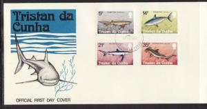 Tristan Da Chuna 302-305 Sharks 1982 U/A FDC G125