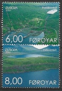 2001    FAROE ISLANDS  -  SG. 413 / 414  -  EUROPA - WATER RESOURCES - MNH
