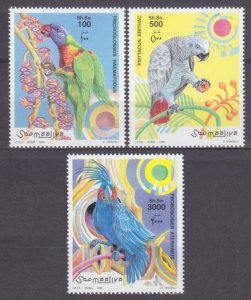 1999 Somalia 746-748 Birds - Parrot 12,00 €