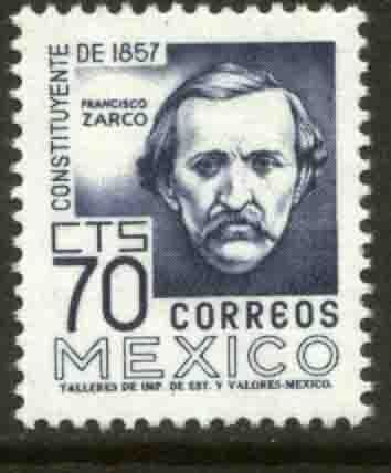 MEXICO 1093, 70¢ 1950 Defin 9th Issue Unwmkd Fosfo Glazed. MINT, NH- VF.