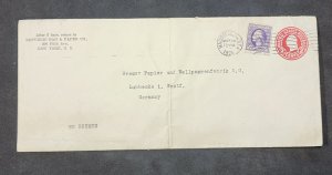 US Cover Envelope New York NY to Germany 1924 SS BREMEN