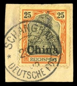 German Colonies, German Offices in China #28var (Mi. 19PFII) Cat€400, 1901 ...