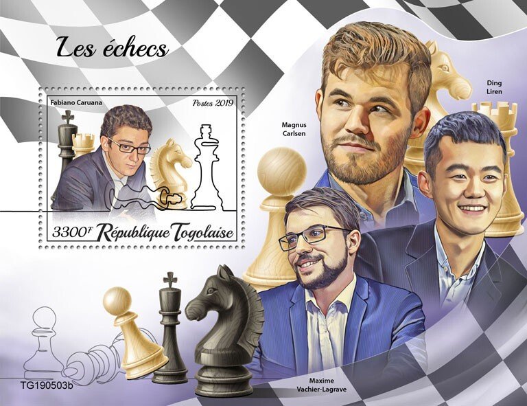 TOGO - 2019 - Chess - Perf Souv Sheet - Mint Never Hinged