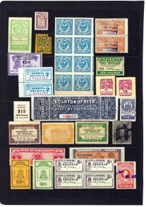JASTAMPS: Vintage US BOB  Old  State  Stamp LOT Collection CV $1,000+
