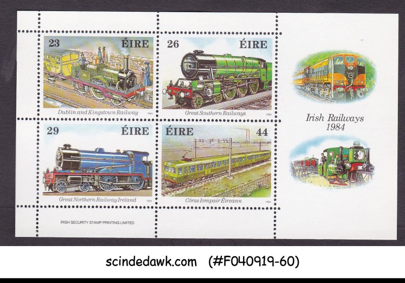 IRELAND - 1984 IRISH RAILWAYS / TRAINS - BOOKLET PANE MNH