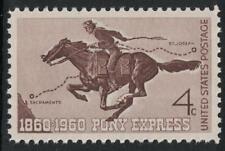 SCOTT # 1154 FOUR CENT PONY EXPRESS 1960 SINGLE MINT NEVER HINGED GEM !!