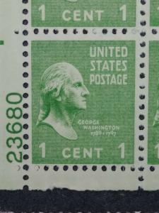 RIV: US MNH 803 804 805 806 & 807 Plate Blocks lot FRESH Presidential Prexie 2I