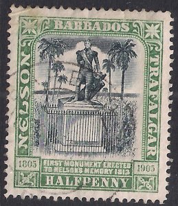 Barbados 1906 KEV11 1/2d Nelsons Statue used SG 146 ( K882 )