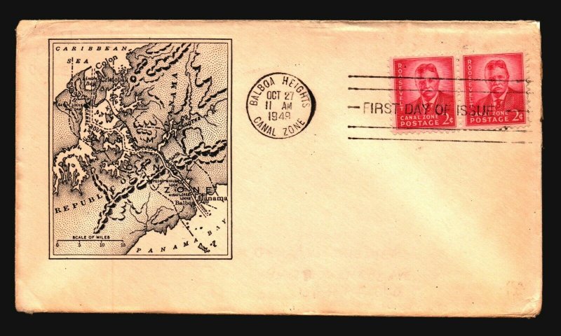Canal Zone SC# 137 FDC / Pair / Cacheted (I) - L1591