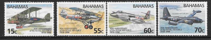 BAHAMAS SG1132/5 1998 ROYAL AIR FORCE MNH