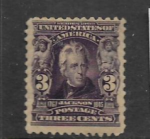 UNITED STATES, 302, MINT HINGED, CATALOG PRICE $55, JACKSON