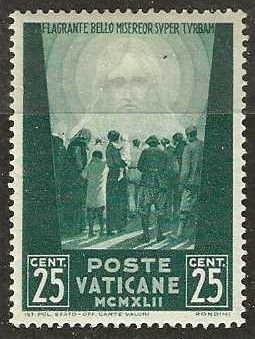 Vatican 77, mint, hinge remnant. 1942. (V17)