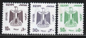 Egypt #O114-16 ~ Cplt Set of 3 ~ Officials ~ Mint, NH  (1991)